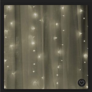 NIB warm white 300 LED lights with sheer curtain panels